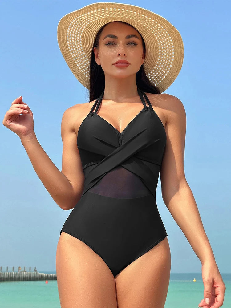 Hanging Neck One Piece Swimsuits