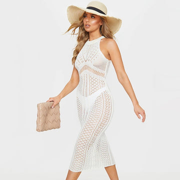 Hollow Knitted Beach Dress